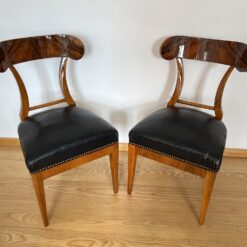 Pair of Authentic Biedermeier Shovel Chairs - Angled View - Styylish