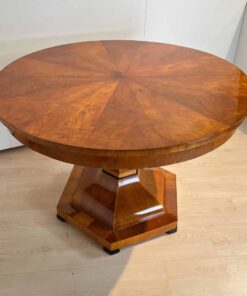 Biedermeier Center Table Cherry Wood - Side and Top Profile - Styylish
