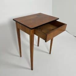 Biedermeier Side Table Cherry Wood - Drawer Interior - Styylish