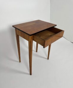 Biedermeier Side Table Cherry Wood - Drawer Interior - Styylish