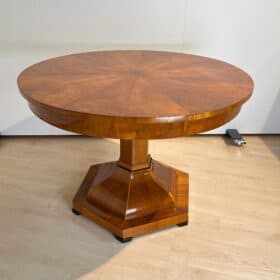 Biedermeier Center Table Cherry Wood and Veneer, Austria circa 1820