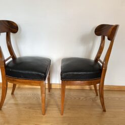 Pair of Authentic Biedermeier Shovel Chairs - Side View - Styylish