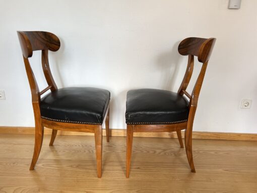 Pair of Authentic Biedermeier Shovel Chairs - Side View - Styylish