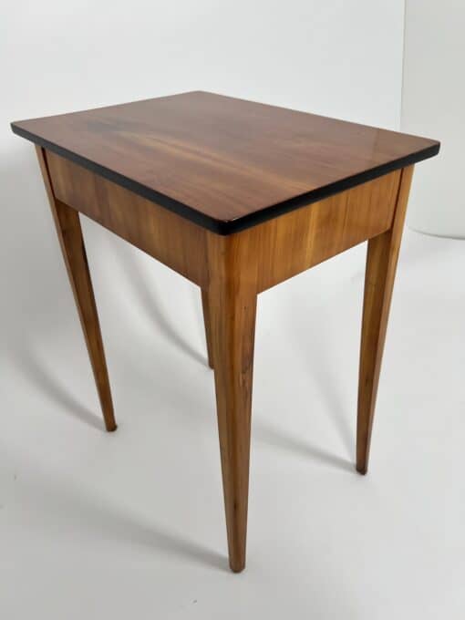 Biedermeier Side Table Cherry Wood - Ebonized Edge - Styylish