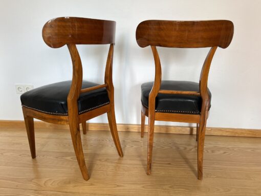 Pair of Authentic Biedermeier Shovel Chairs - Back View - Styylish