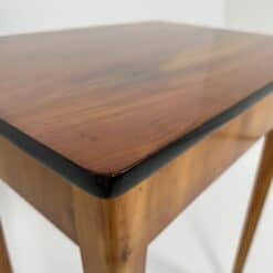 Biedermeier Side Table Cherry Wood - Ebonized Edge Detail - Styylish