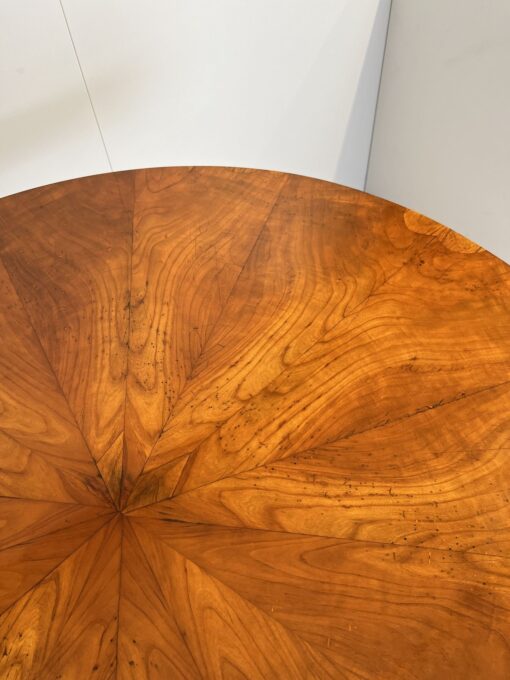 Biedermeier Center Table Cherry Wood - Star Pattern - Styylish