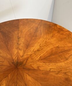 Biedermeier Center Table Cherry Wood - Star Pattern - Styylish