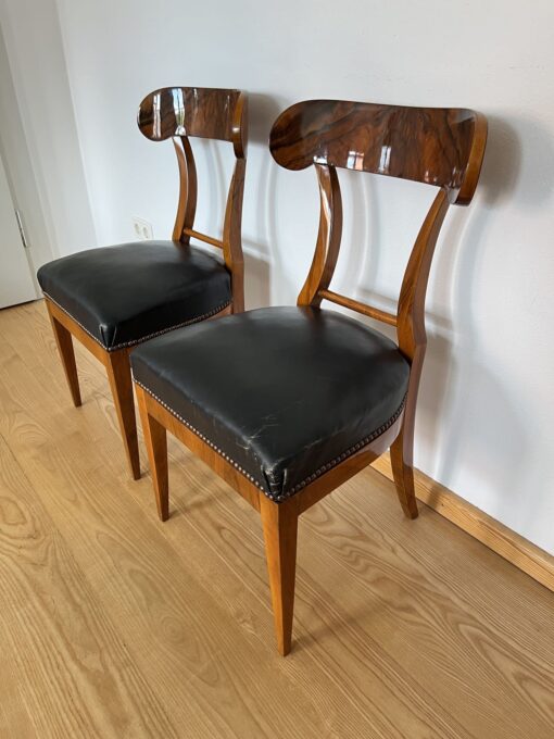 Pair of Authentic Biedermeier Shovel Chairs - Corner View - Styylish