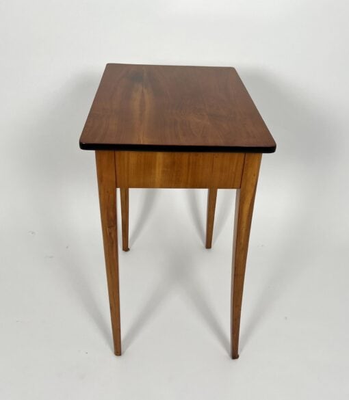 Biedermeier Side Table Cherry Wood - Top and Side - Styylish