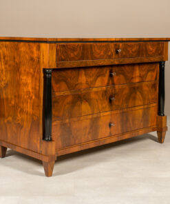 Biedermeier Chest of Drawers Walnut - Three-quarters - Styylish