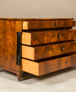 Biedermeier Chest of Drawers Walnut - Open Drawers - Styylish