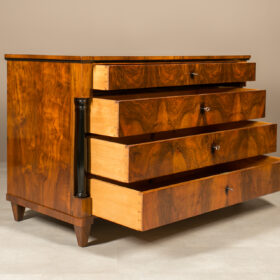 Biedermeier Chest of Drawers Walnut, Germany 19th Century