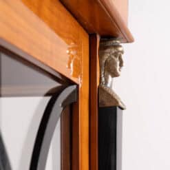 Biedermeier Cherry wood vitrine- Column Capital - Styylish