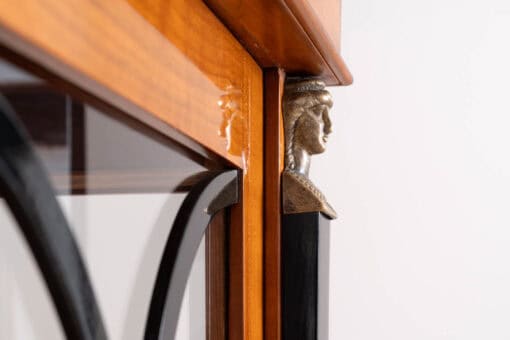 Biedermeier Cherry wood vitrine- Column Capital - Styylish