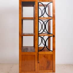 Biedermeier Cherry wood vitrine- Open Side View - Styylish