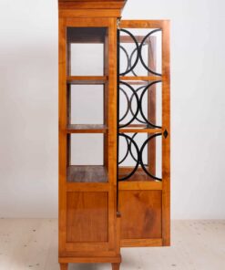Biedermeier Cherry wood vitrine- Open Side View - Styylish