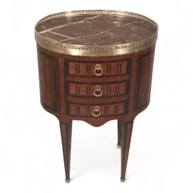 Tambour Side Table, Louis XVI Style