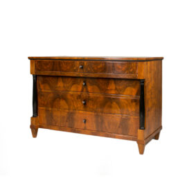 Biedermeier Chest of Drawers Walnut, Germany 19th Century