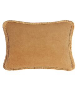 Couple Velvet Bed Cushions Camel - Front - Styylish