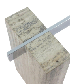 Glass and Travertine Desk - Glass and Stone - Styylish