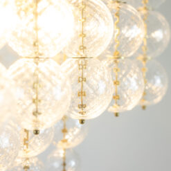 Chandelier Blown Glass Gilded Brass - Glass Detail - Styylish