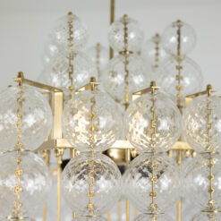 Chandelier Blown Glass Gilded Brass - Gold Detail - Styylish