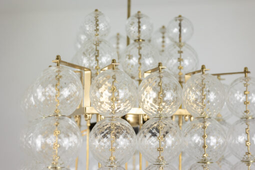 Chandelier Blown Glass Gilded Brass - Gold Detail - Styylish