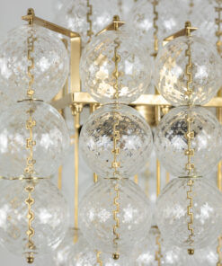 Chandelier Blown Glass Gilded Brass - Gold Frame - Styylish