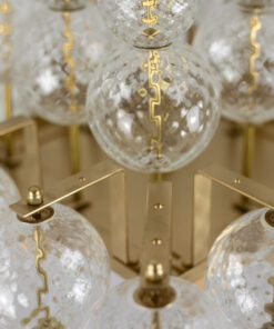 Chandelier Blown Glass Gilded Brass - Frame Detail - Styylish
