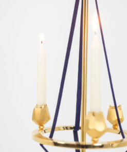 Candlestick Gilded Brass and Velvet - Holder - Styylish