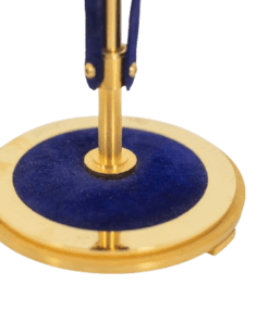 Candlestick Gilded Brass and Velvet - Velvet Detail - Styylish