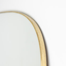 Pair of 1950s Style Mirrors in Gilded Brass, Contemporary