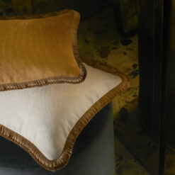 Couple Velvet Bed Cushions Camel - Stacked - Styylish