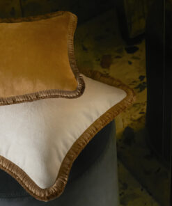 Couple Velvet Bed Cushions Camel - Stacked - Styylish