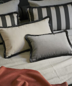 Couple Striped Happy Pillow - In Bed - Styylish