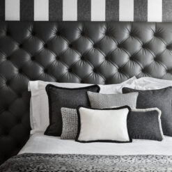 Couple Velvet Bed Cushions black- Staged - Styylish