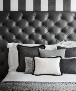Couple Velvet Bed Cushions black- Staged - Styylish
