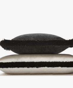 Couple Velvet Bed Cushions black- Side - Styylish