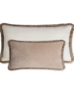 Couple Velvet Bed Cushions Beige - Styylish