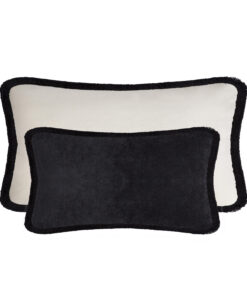 Couple Velvet Bed Cushions black- Styylish
