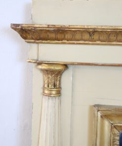 Antique Neoclassical Large Wall Mirror - Gilt Column - Styylish