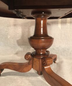 Original Biedermeier Walnut Table- base detail- Styylish