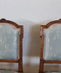 Antique Set of 4 Chairs - Blue Cushion - Styylish