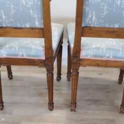 Antique Set of 4 Chairs - Back of Blue Cushion - Styylish