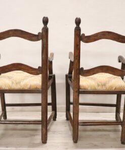 Set of 2 Antique Armchairs - Back Profile - Styylish
