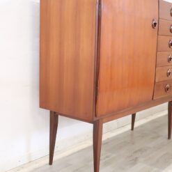 Long Sideboard in Teak Veneer - Side - Styylish