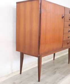 Long Sideboard in Teak Veneer - Side - Styylish