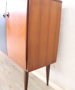 Long Sideboard in Teak Veneer - Side View - Styylish