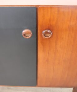 Long Sideboard in Teak Veneer - Handle Detail - Styylish